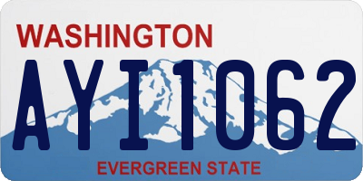 WA license plate AYI1062