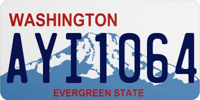 WA license plate AYI1064