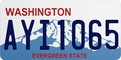 WA license plate AYI1065