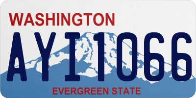 WA license plate AYI1066
