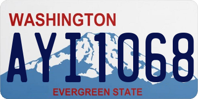 WA license plate AYI1068
