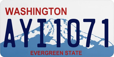 WA license plate AYI1071