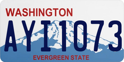 WA license plate AYI1073