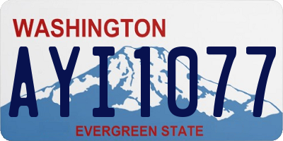 WA license plate AYI1077