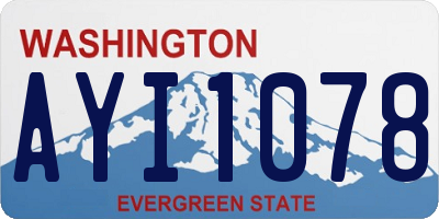 WA license plate AYI1078