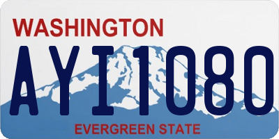 WA license plate AYI1080