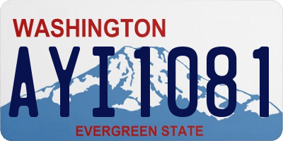 WA license plate AYI1081