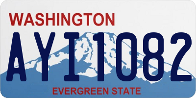 WA license plate AYI1082