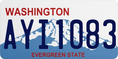 WA license plate AYI1083