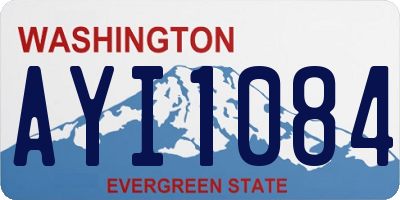WA license plate AYI1084