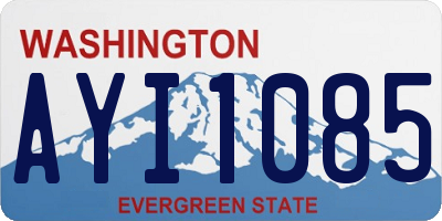 WA license plate AYI1085
