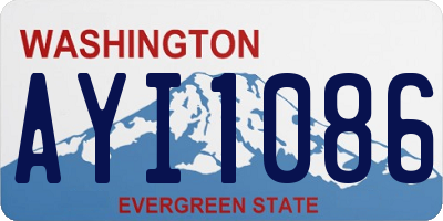 WA license plate AYI1086