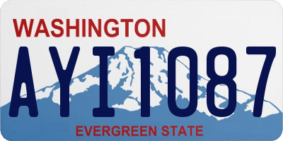 WA license plate AYI1087