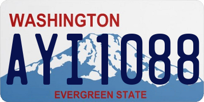 WA license plate AYI1088
