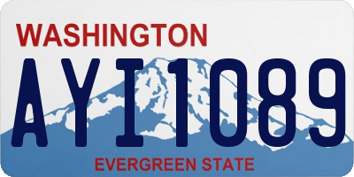 WA license plate AYI1089