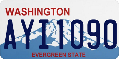 WA license plate AYI1090