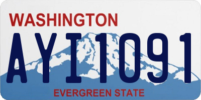 WA license plate AYI1091