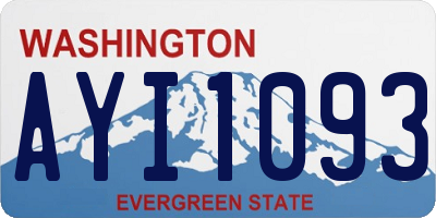 WA license plate AYI1093