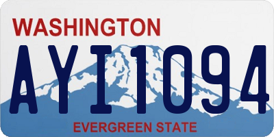 WA license plate AYI1094
