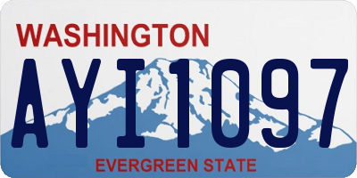 WA license plate AYI1097