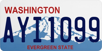 WA license plate AYI1099