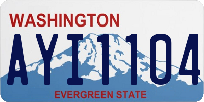 WA license plate AYI1104