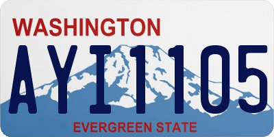 WA license plate AYI1105