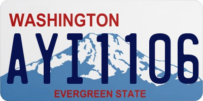 WA license plate AYI1106