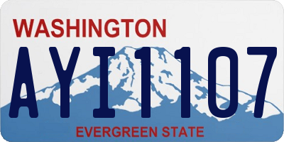 WA license plate AYI1107
