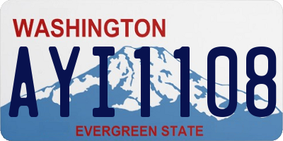 WA license plate AYI1108