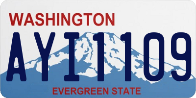 WA license plate AYI1109