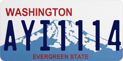 WA license plate AYI1114