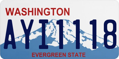 WA license plate AYI1118