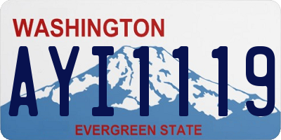 WA license plate AYI1119