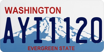 WA license plate AYI1120