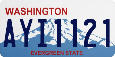 WA license plate AYI1121