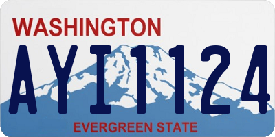 WA license plate AYI1124