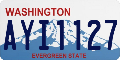 WA license plate AYI1127