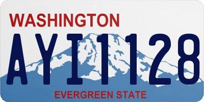WA license plate AYI1128