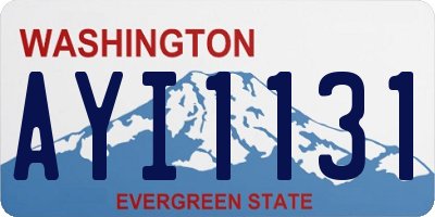 WA license plate AYI1131