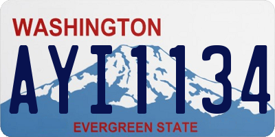 WA license plate AYI1134