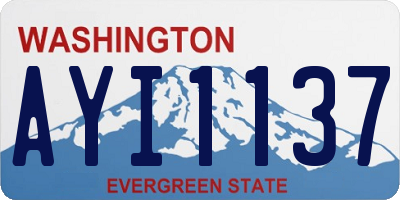WA license plate AYI1137