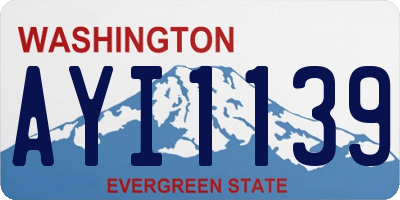 WA license plate AYI1139
