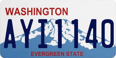 WA license plate AYI1140