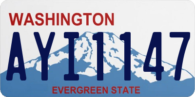 WA license plate AYI1147