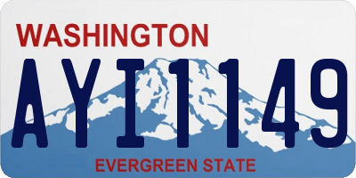 WA license plate AYI1149