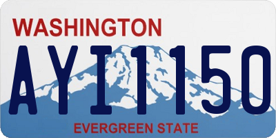WA license plate AYI1150