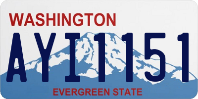 WA license plate AYI1151