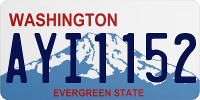 WA license plate AYI1152