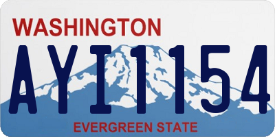 WA license plate AYI1154